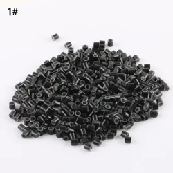 500 pz 4.0mm Foderato Tubi di Rame Silicone Microlink Anelli Ad Anello Perline Per Capelli per Estensioni Dei Capelli Umani Trecce Strumenti