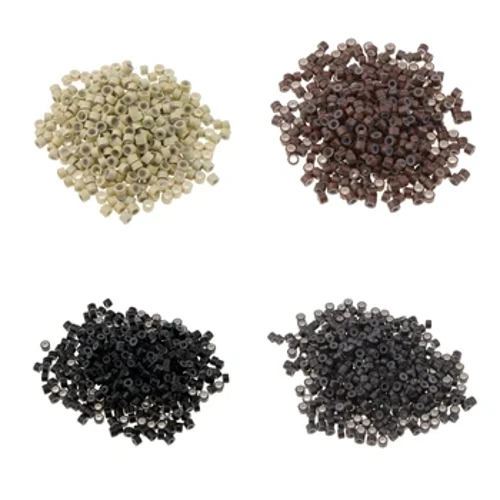 500 de inele din silicon Micro Link 3x3mm margele captusite pentru extensii de par