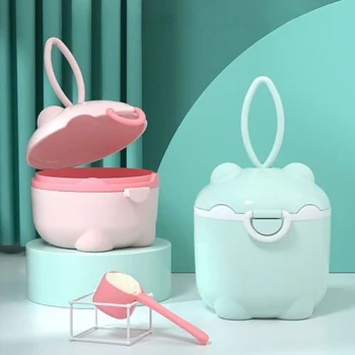 Baby Mëllech Pudder Box Puppelcher Fütterung Container Neigebuerene Liewensmëttel Stockage Box Pudder Spender Kanner Iessen Puppelcher Snack Portable Grad Pp