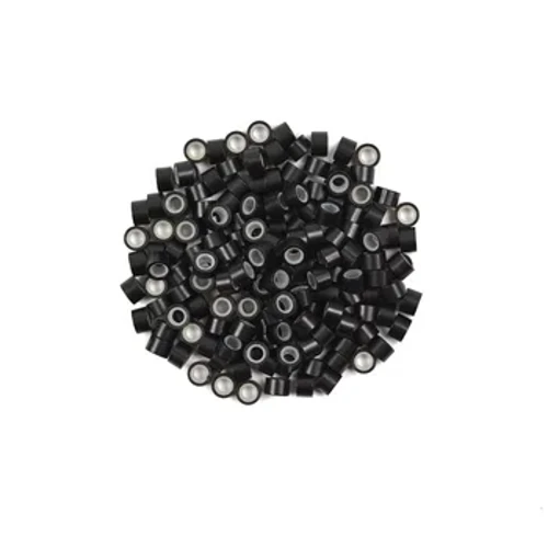 200 de bucăți Micro Inele, mărgele de păr, căptușite cu silicon, 4,5 mm*2,5 mm*3 mm Inele pentru extensii de păr I-tip