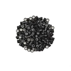 200 kpl Micro Rings Silikonivuoratut linkkihiushelmet 4,5mm*2,5mm*3mm hiustenpidennysrenkaat I-tip-hiustenpidennyksiin