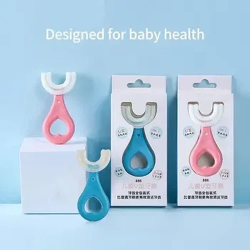 2pcs U Shaped Kids Toothbrush Baby Teeth Cleaning Brushing Instrument Mga Bata sa Oral Cleaning Toothbrush Brushing Tools