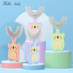Bagong Mainit na Bata Smart 360 Degree U-Shape Manual Toothbrush Cartoon Pattern Tooth Brush Para sa 2-12Y na Mga Bata na May Soft Silicone Head