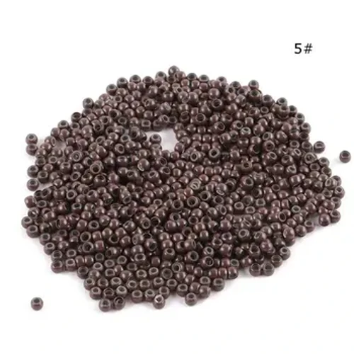 1000 Cái/lốc 5 # Nâu Silicon Nano Nhẫn Làm Tóc Micro Nhẫn Nano 3.0 Mm Hạt Nhỏ Nhất Silicon Nano Nhẫn liên Kết