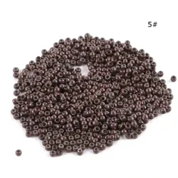 1000 unids/lote 5 # Nano anillo de silicona marrón para extensiones de cabello micro anillos 3,0mm nano cuentas los más pequeños Nano anillos de silicona enlaces
