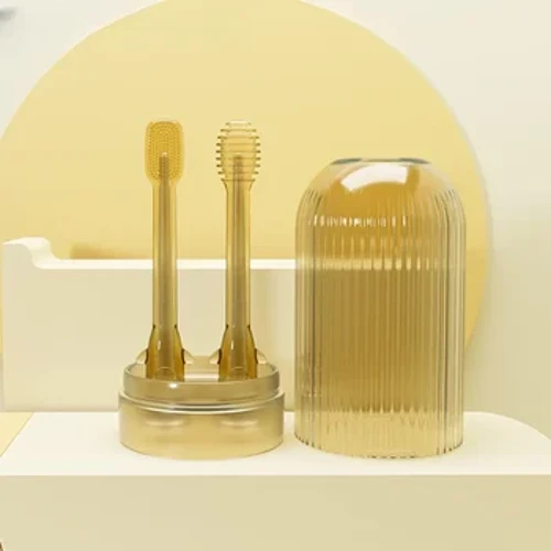 Bàn Chải Đánh Răng Cho Bé Silicon Cho Bé Sơ Sinh Đánh Răng Với Lớp Phủ Lưỡi Làm Sạch Răng Miệng Cho Bé 0-3 Tuổi
