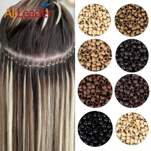 1000 Pcs Rambut Ekstensi Cincin Manik-manik Mikro Link Manik-manik 2.5*1.5*2 Mm Nano Tembaga Cincin/Link/Manik-manik untuk I Tip Ekstensi Rambut Manusia