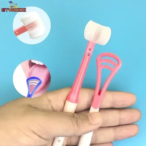 Nova silikonska nano ščetka Oral Care Safety 3-stranska ščetka za zobe Oral Health Cleaner Dental Clean zobna ščetka za otroke, dojenčke, otroke