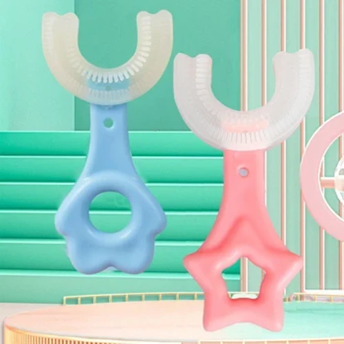 Puipuia le pala Silicone Tausiga Tausu'u Fufulu fufulu mo tamaiti laiti vaitausaga 2-12 tamaiti pulumu nifo U-Shape pepe nifo pulumu ma le U'u.
