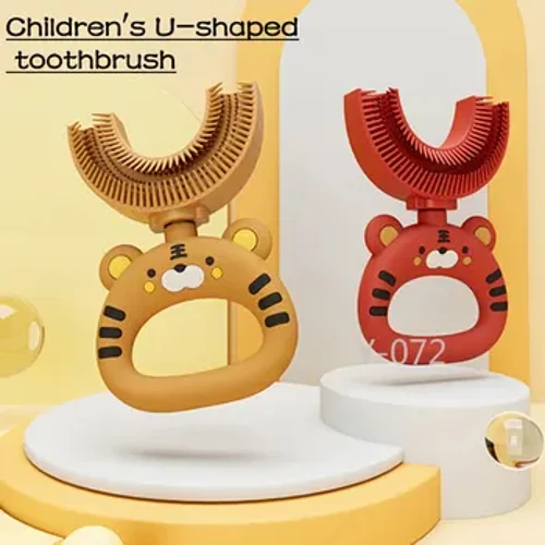 U-Form Kanner Zännbürk Baby Zänn Botzen Pinsel Instrument Kanner Oral Botzen Zännbürk Pinsel Tools Zännbürk