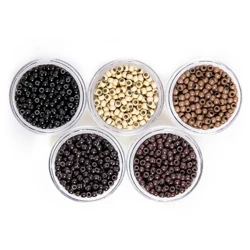 500 STK Silikone Forede Perler Nano Micro Link Ringe til Nano Tip Human Hair Extensions 3,0x1,8x2,2 mm