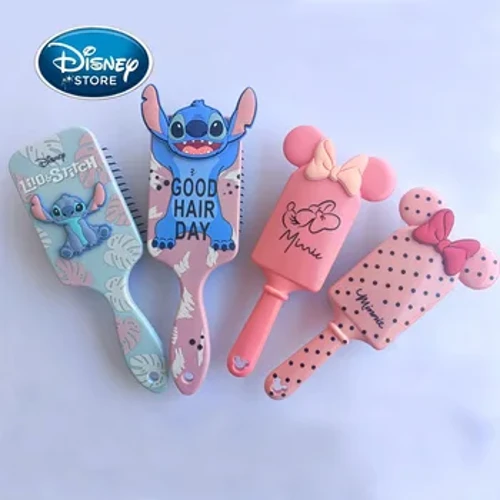 Hoạt Hình Disney Stitch Đệm Không Khí Lược Salon Chăm Sóc Tóc Tạo Kiểu Công Cụ Chống Rối Chống Tĩnh Điện Lông Đầu Lược Làm Tóc