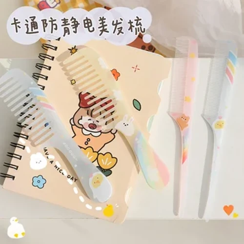Leuke Cartoon Antistatische Haardressing Krullend Haar Draagbaar Reizen voor Kinderen Meisjes Studenten Baby Haarverzorging