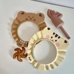 Động Vật dễ thương Sóc Chống Nước Sản Phẩm Chăm Sóc Bé Có Thể Điều Chỉnh Mũ Gội Cho Bé Mũ Tắm Trẻ Em Tắm Nón Tắm Dầu Gội Nắp