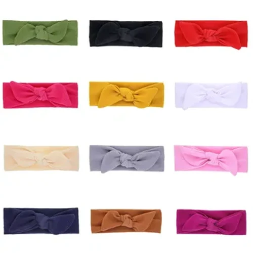 Big Bowknot ბავშვის თავსაბურავი მყარი ფერის ელასტიური თავსაბურავი ბავშვის თავსაბურავი გოგონას თავსაბურავი ბავშვის ბავშვის მოვლის თმის აქსესუარები резинки для волос