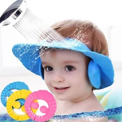 1PC Verstelbare Baby Douche Caps Kinderen Shampoo Hoed Bad Schild Waterdicht Oor Oogbescherming Vizier Draagbare Kind Wassen Haar Hoed
