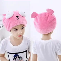 Kanner Erwuessener Kreativ Cartoon Hoer Dryer Hut Coral Velvet Dusche Cap Wiping Schnell-Trocknung Hoer Handduch Absorbent Bad / Dusch Pfleeg Cap