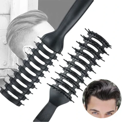 Nero personalizzato ragazzo uomo a coste pettine per capelli ricci spazzola soffice salone parrucchiere massaggio costole cuoio capelluto barbiere strumenti per la cura dello styling
