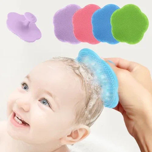 Scuab Folctha Babaí 1Pc Gleoite Ceann Féatais Naíonán Glanadh Saill Scuab Silicone Nuabheirthe Bog Gruaige Cíor Ceann Massager Cúram Linbh Cúlpháirtí