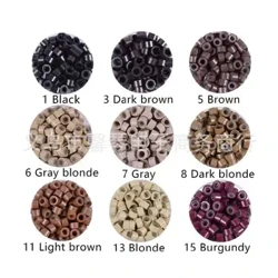 200ccs 5.0*3.0*3.0mm Alwminiwm Micro-fodrwy Silicôn wedi'i leinio Dolenni tiwb Gleiniau ar gyfer Feather Miro ffoniwch offer Estyniad Gwallt Dynol
