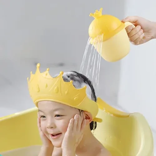 Baby Swim dušas cepure vannas šampūna krūze, regulējama acu aizsardzības galviņa, ūdens pārklājs Baby Care mazgāšanas matu dušas cepure 0-6 gadu vecuma bērniem