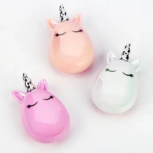 I-Princess Antiklit I-Detanging Izingane Ikamu Lezinwele Ezincane Ikhathuni I-Unicorn Head Massager Ithuluzi Lokunakekela Lokukhanda Izinwele Elihle Lezingane