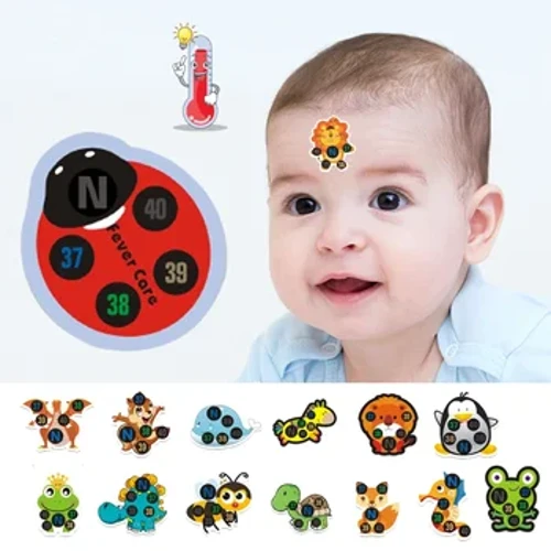 5/10pc Wiederverwendbar Kand Stir Temperatur Sticker Thermometer LCD Digital Display Temperatur Sticker fir Kanner Babyfleeg Tools