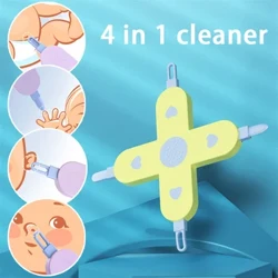 4-i-1 Care Gadget Baby Dig Booger Clip Spedbarn Øre Nese Navlen Rengjøring Verktøy Barn Pinsett rengjøring Småbarns nesepleieutstyr