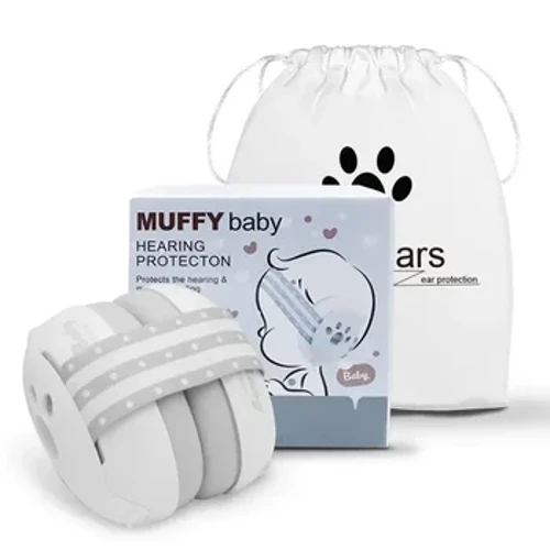 Clustffon Mini Earmuff Babanod Amddiffyniad Clust Gwrthsŵn Addasadwy i Blant Cwsg Awyr Agored a Chlustogau Gwrth-sŵn Awyren
