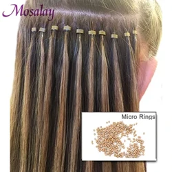 200pcs Micro Ring Silicôn Glain Cyswllt Microring ar gyfer Feather Gwallt Estyniad Cylchoedd Tiwbiau Affeithiwr Ffasiwn Salon Hairstylist Offer