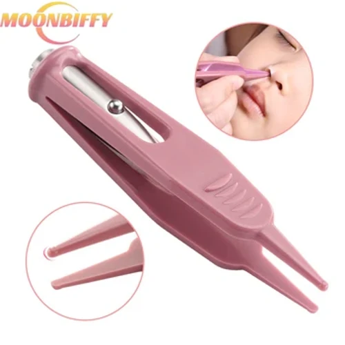 Baby Cleaning Tweezer Ear Nose Devel Cleaner Remover Plastic LED Light Forcep Body Care Baby Nose Teeezer