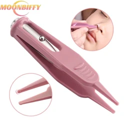 Baby Cleaning Tweezer Ear Nose Navel Cleaner Remover Plastic LED Light Forcep Body Care Baby Nose Tweezer