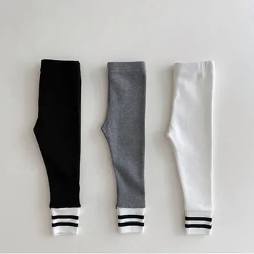 Teits Plant Newydd Legins Bechgyn Babanod Merched Pants Unisex Babanod Syth Sylfaen Arddull Stripe Trowsus 0-2Y