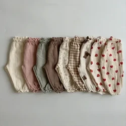Mùa Hè Mới Quần Cho Bé 2023 Hàn Quốc Trẻ Em Mùa Xuân Cotton Hữu Cơ Gấu Hổ In Hoa Quần Bé Trai Và Bé Gái Đèn Lồng quần