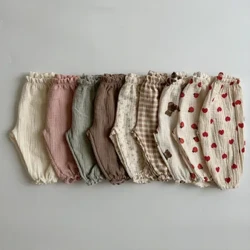 Mùa Hè Mới Quần Cho Bé 2023 Hàn Quốc Trẻ Em Mùa Xuân Cotton Hữu Cơ Gấu Hổ In Hoa Quần Bé Trai Và Bé Gái Đèn Lồng quần