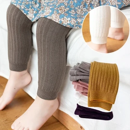 Vår Høst Varme Baby Leggings Vår Høst Gutter Jenter Bukser Soild Color Bomullsbukser Barn Barn Leggings for Jenter Gutter