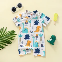 Bébé garçon maillot de bain bébé maillot de bain infantile enfant en bas âge garçons maillots de bain anti-éruption fermeture éclair 1 pièce à manches courtes plage bain