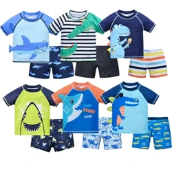 Barn Pojke Baddräkt Coolt tryck 2 st/lot 1-7 år Sommar Barn Board Shorts Barn Pojkar Badkläder Strandsurfing