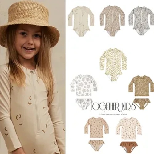 Maillot de bain une pièce imprimé RC pour bébés filles, maillot de bain de marque pour enfants, vêtements de plage, maillot de bain pour enfants, été 2023