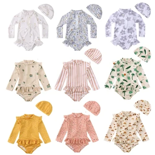 Bé Gái Mùa Hè Đồ Bơi Bikini Một Bộ Thương Hiệu Trẻ Em Họa Tiết Hoa Đẹp Cho Bé Quần Bơi Sunbeach Đồ Bơi 2024