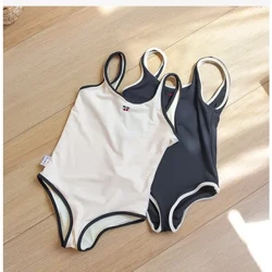 Baju Renang Anak Perempuan Cepat Kering Perlindungan Matahari Tali Bayi Baju Renang Gadis Tanpa Lengan Backless One Piece Swimsuit Bikini