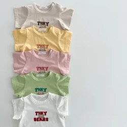 0-6T Kid Dievčenské Kreslené Tričko Batoľa Letný Top Oblečenie Dojčenské Tričká s krátkym rukávom Roztomilý sladký bavlnený pulóver Detské outfity