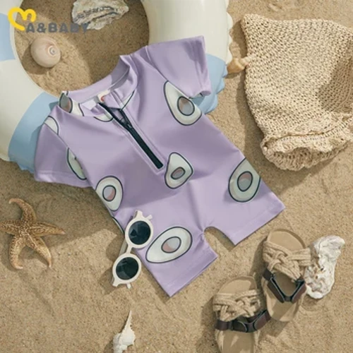 Ma&Baby 0-3 Jahre Neugeborener Baby Junge Mädchen Badeanzug Avocado Print Kleinkind Kleinkind Kinder Badeanzug Baby Bademode Strandmode