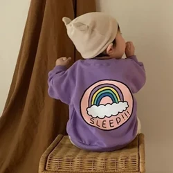 2023 primavera autunno bambini felpe casual stampate cartoni animati neonati magliette a maniche lunghe top allentati moda felpe con cappuccio per bambini