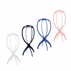 1PC Véier Faarwen Perücke Stänn Plastik Hut Display Perücke Kapphalter 17x34cm Mannequin Kapp / Stand Portable Klapp Perücke Stand