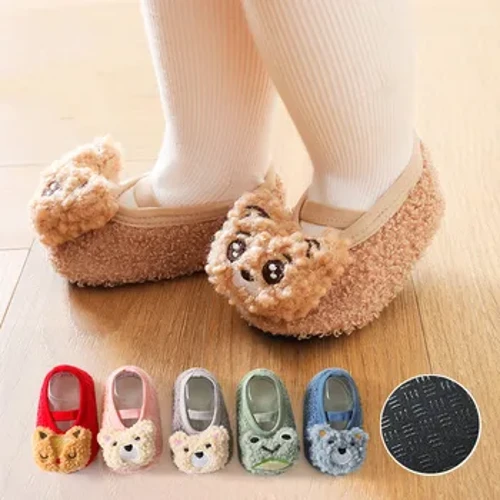 Pojkar Flickor Vintervarma sneakers Halkstrumpor Babygolvstrumpor First Walker Halkfri Småbarn Nyfödda Tecknad Benvärmare