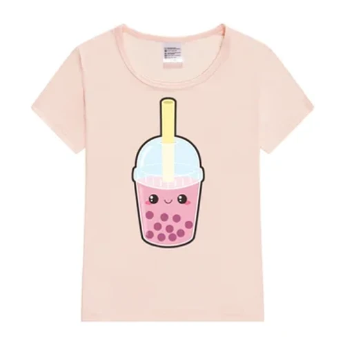 Tričko Bubble Tea Nový potisk Dětské oblečení Dětské tričko pro chlapce Kreslené dívky Tričko Dětské tričko Chlapecké DĚTSKÉ Košile Dívka Top