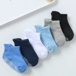 6 Cặp/lô Tập Đi Tất Cho Bé Cotton Màu Ấm Áp Trẻ Em Bao Tay Chân Trẻ Em Bé Gái Bé Trai Tập Đi Mềm Chống Trơn Trượt tất