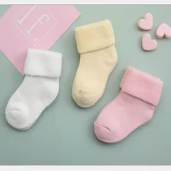 1 Đôi Tất Cho Bé Làm Dày Trẻ Em Ấm Áp Tất Sơ Sinh Terry Mùa Đông Ấm Áp Đầu Gối Quàng Nam Tất Chân Sơ Sinh для новорождённых детей
