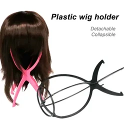 1PC Perücke Stand Plastik Hut Display Perücke Kapphalter Mannequin Kapp / Stand Portable Klappstativ Perückehalter